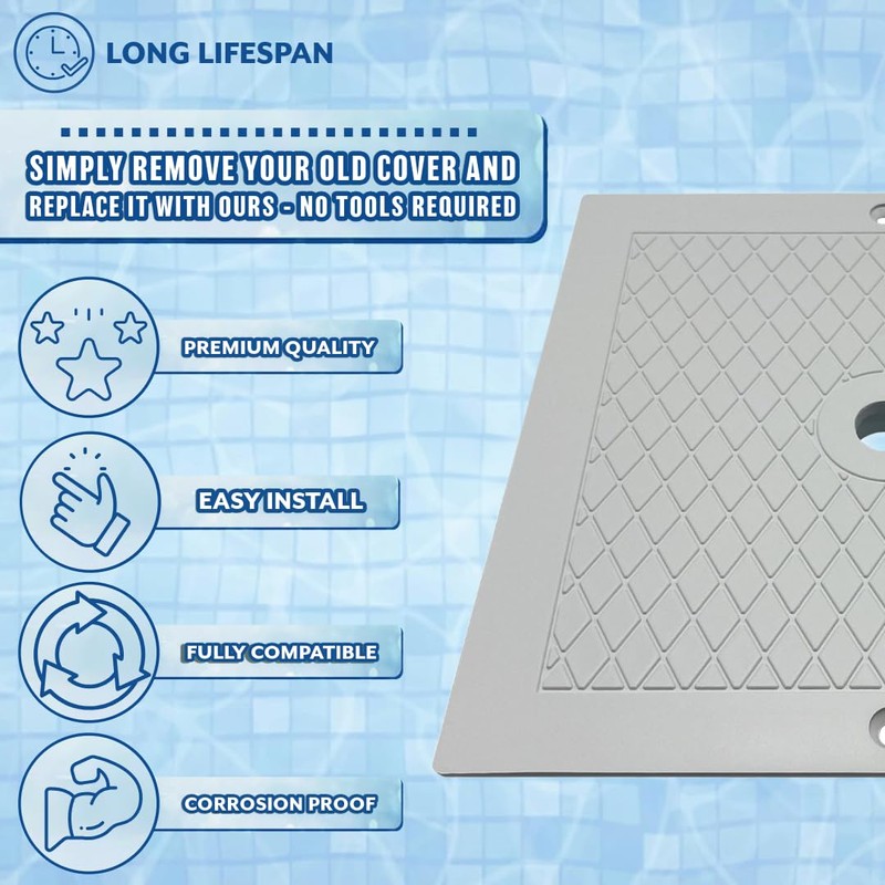 Poolzilla 2-Pack 10" Skimmer Lid Replacement for Hayward SPX1082E, SP082,