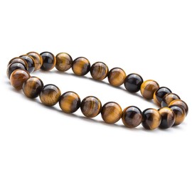 Unique Chakra Buddha Tiger's Eye Beads Bracelet 8 mm Energy Bracelet Healing Stones Unisex Stretchy Jewellers Quality, Tiger's Eye, Tiger's Eye