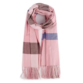 kozinu Women's Winter Scarf Large Warm Shawl Classic Tassel Plaid Oversized Scarves Thick Wraps