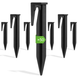 OFFCUP Ground Spikes for Robotic Lawnmower, 50pcs Ground Anchor, Universal Ground Anchor Lawn Mower Peg Ground Hooks for Robotic Lawnmowers Boundary Cable Wire Nail Hooks