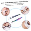 TOVINANNA 1 Set Stainless Steel Eyelash Tweezers Durable Makeup Clamp