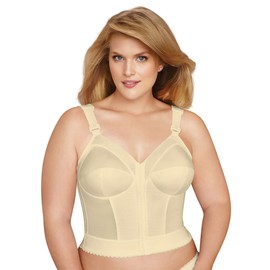 Exquisite Form womens Exquisite Form Fully Women's Front Close Longline Posture #5107530 Bra, Beige, 46DD US