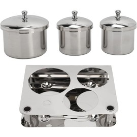ANGGREK Taza de Acero Inoxidable para Decoración de Uñas, Soporte para Polvo de Uñas Engrosamiento Recipiente de Energía Resistente Recipiente para Líquido de Uñas a Prueba de Polvo Taza para Equipos