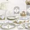Elegant Gold Cross First Communion Napkins (16cm) - Premium Metallic