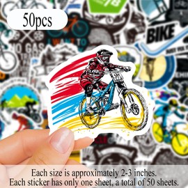 50 Outdoor Mountain Bike Graffiti Stickers,Trendy Sports Decals Pack,Waterproof Vinyl Stickers for Laptop Flasks Phone Water Bottle Luggage Cup Bike Notebook Car Helmets, Scrapbook & Adventure Gear