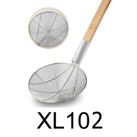 MEGA COOK 26cm Wooden Handle Big Mesh Soup Skimmer