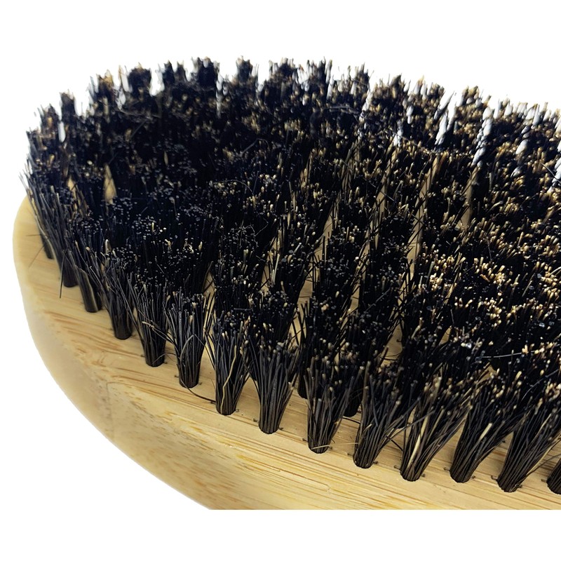 Kobe Palm Men's Military Style Boar Bristle Hair Brush /