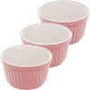 KADAX Soufflé Moulds Set, 3 Pieces, Diameter 9 cm, Crème