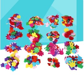 Luhaomisky 100pcs Multi Color Mini Felt Flower Heart Star Embellishments DIY Craft Decoration Small in Size and Light in Weight Easy to Use,Scrapbooking Embellishments