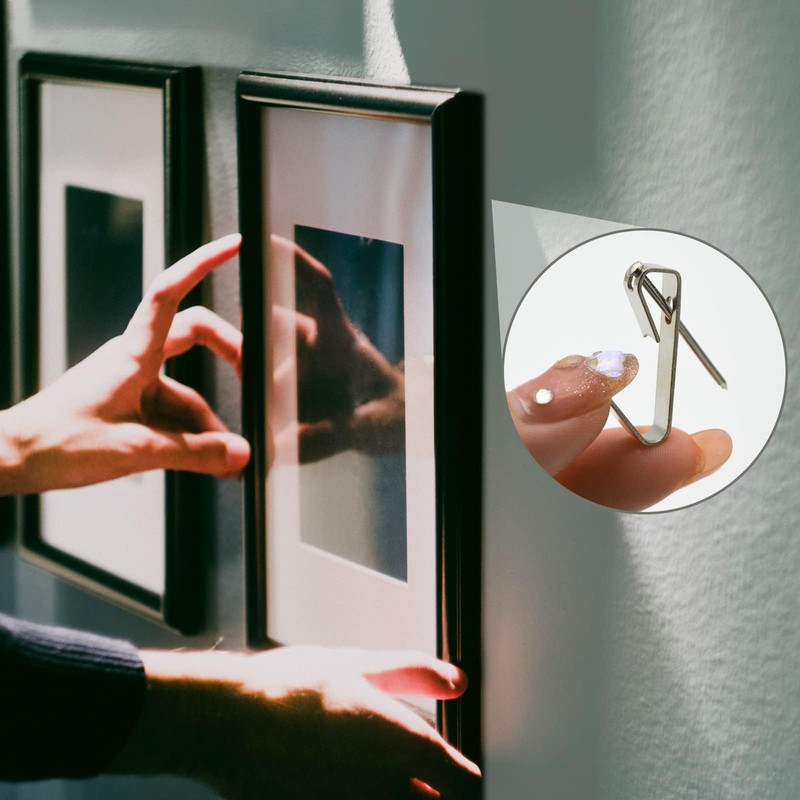 ATDORO 136pcs Picture Hangers, 5 Sizes Picture Hanging Kits, Picture