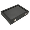 Pin Display Case Dustproof Transparent Glass Lid Badge Storage Box