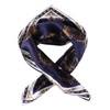 JWSilk 100% Silk Neckerchief Small Square Silk Scarf (Navy Carriage)