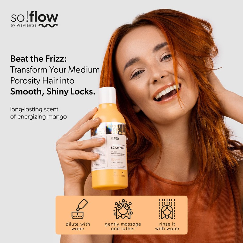 So!Flow Moisturising shampoo for medium porosity - with aloe and