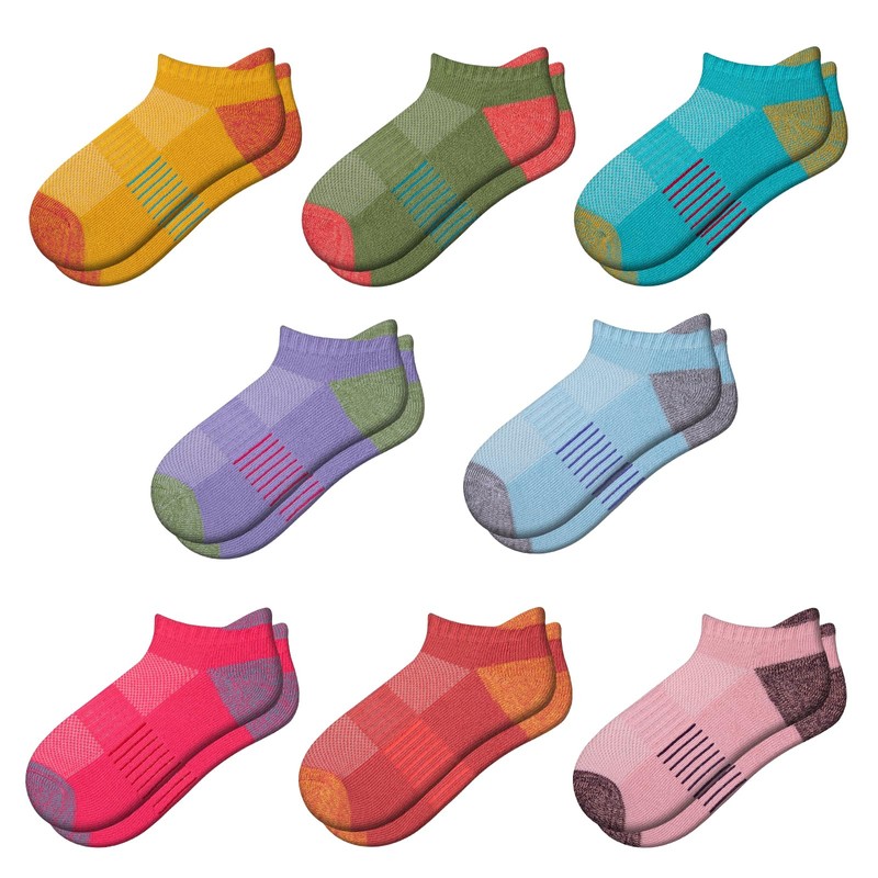 Comfoex Girls Socks Ankle Running Socks For Kids 4-6 6-8