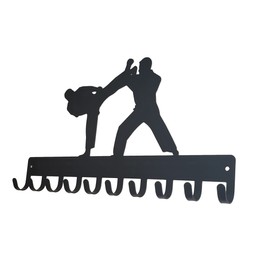 Karate Sparring Sports Medal Hanger Display - 14.5 inches with 10 Hooks - Made in The USA