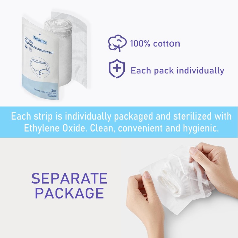Fenanrior Soft & Breathable Disposable Underwear for Women Perfect for