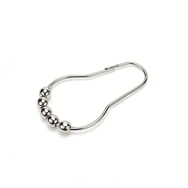 Shower Curtain Hooks Rings, Rustproof Stainless Steel Double Sliding Shower