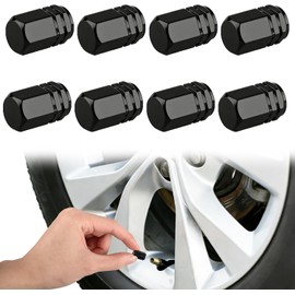 8Pzs Juego Tapones para Llantas de Carro Universales de Aluminio Anticorrosión, Tapones Valvula Llantas Para Coche, Camioneta, Motocicleta, Bicicleta