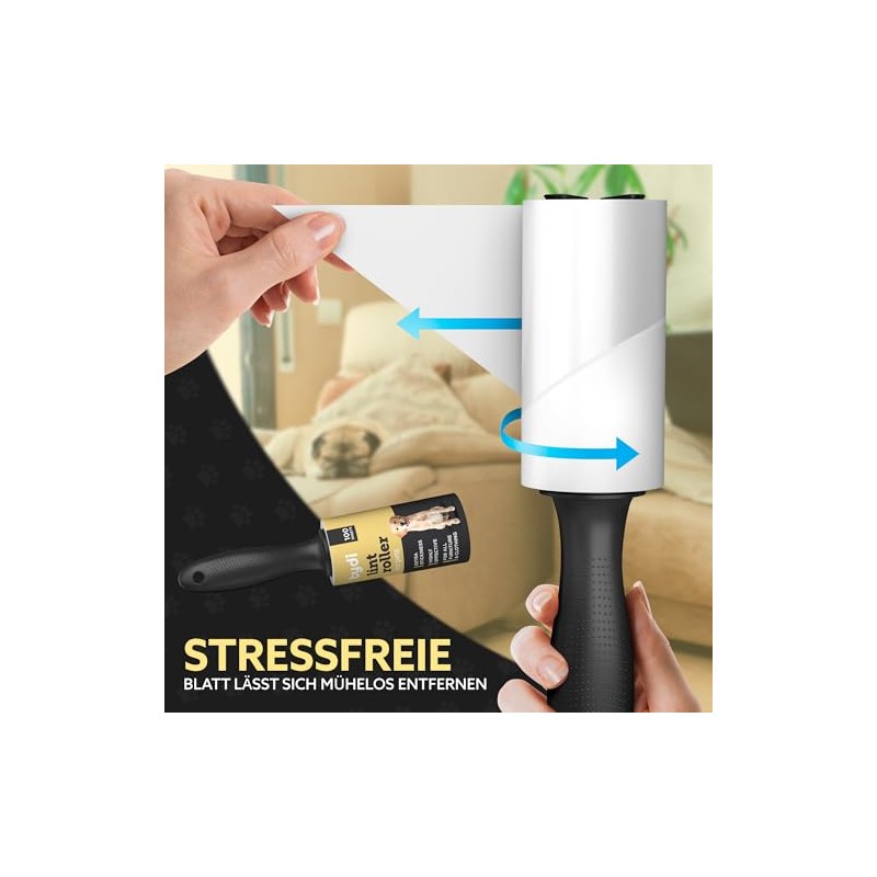 Tydi Pet Lint Roller - 1400 Sheets & 2 Handles