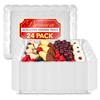 (24 Pcs) Clear Plastic Serving Tray 9x13, Large Plastic Serving