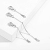 White Gold Necklace Extender 925 Sterling Silver Necklace Bracelet Ankle