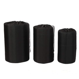Ezek Stuff Sack 3 Pack 210D Polyester Oxford Ultra-Light Compression Durable Water-Resistant Drawstring Ditty Sleeping Bag Storage Sack, Backpacking Camping Travelling Hiking, Black.