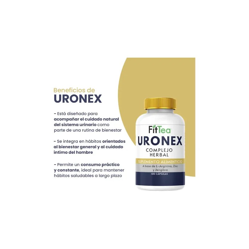 Uronex Suplemento Fittea Complejo Herbal 100 Cápsulas