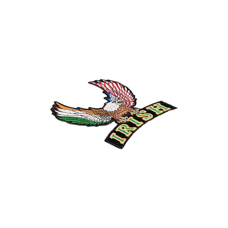 Irish Flag American Eagle & Rocker Patch, Small Size