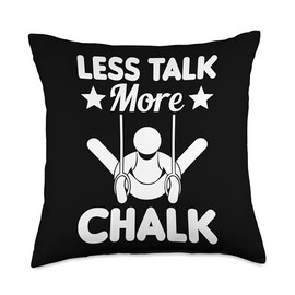 Ring Gymnastics Chalk Gymnast Throw Pillow