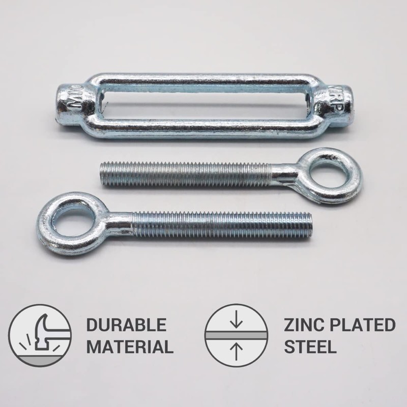 Marcopol Turnbuckle Wire Tensioner M10, Adjustable Turnbuckles Eyelet and Eyelet,