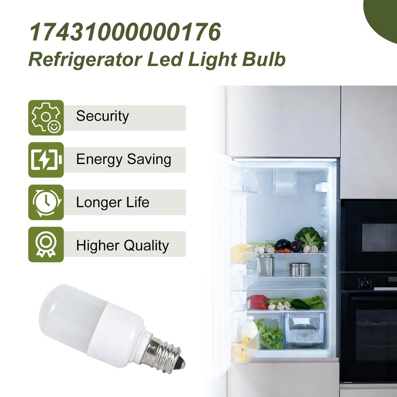 RUB0B0SHOP 17431000000176 Refrigerator Light Bulb Replacement for Insignia/Midea Refrigerator, Led