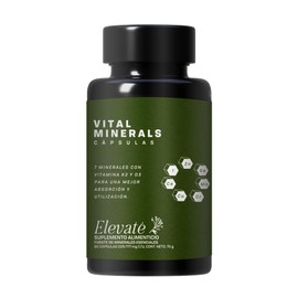 Elevaté Vital Minerals | Suplemento Multimineral | 90 Cápsulas de 777 mg| Con Zinc, Calcio, Selenio, Cobre, Cromo, Potasio y Manganeso | Fórmula de Oligoelementos Esenciales