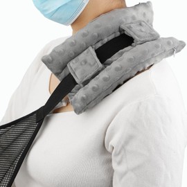 HapiPoppy Strap Cushions Pillow for Arm Sling, Neck Pad Shoulder Brace Carry Pillows Elbow Wrist Injury Cast Rotator Cuff Replacemet Surgery Support Padding for Women Men and Kids Gray