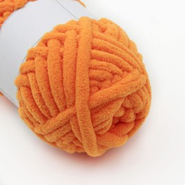 NICEEC Chenille Yarn Blanket Yarn for Knitting Fancy Yarn for Crochet Weaving DIY Craft Total Length 40m (44yds,100g) _Orange