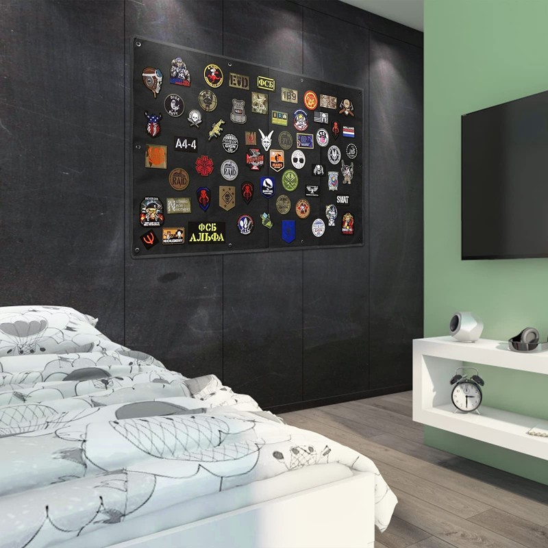 27.5" x 42.5" Tactical Military Patch Holder Board Hook &