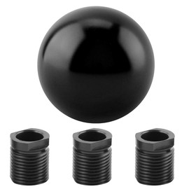 Acouto Perilla de cambio de engranaje del coche, forma redonda de la bola del botón manual universal(Black)
