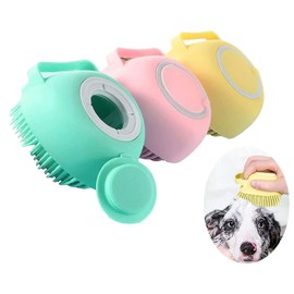 Cepillo De Baño Para Perros y Gatos, Cepillo De Ducha De Aseo, Cepillo De Masaje Para Cachorros, Dispensador De Champú, Paquete De 3