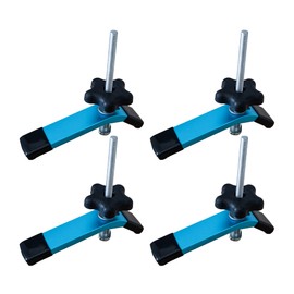 WOODHERO T Track Hold Down Clamps - Ideal Gifts for Woodworkers Men Unique | 4pcs Middle Size 5-1/2” L x 1-1/8” W Light Blue Hold Down Clamps for Woodworking T-tracks