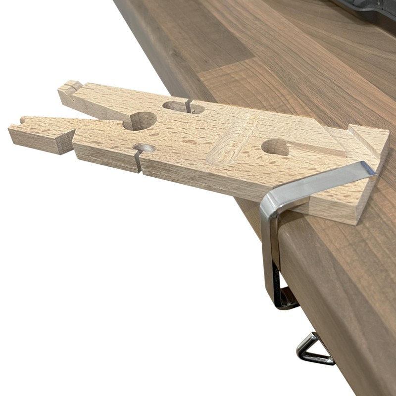 8" HARDWOOD BENCH PIN (PREMIUM) / Clamp Jewellers V Slot