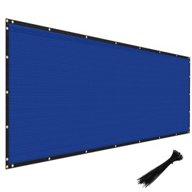 Windscreen4less Privacy Fence Screen Heavy Duty Windscreen Fencing Mesh Fabric Shade Net Cover with Brass Grommtes for Outdoor Wall Garden Yard Pool Deck, 5'x20' Blue