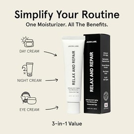 JAXON LANE RELAX AND REPARAR - Hidratante facial antienvejecimiento para hombres, crema antiarrugas para rostro, crema de noche, crema de ojos con nia