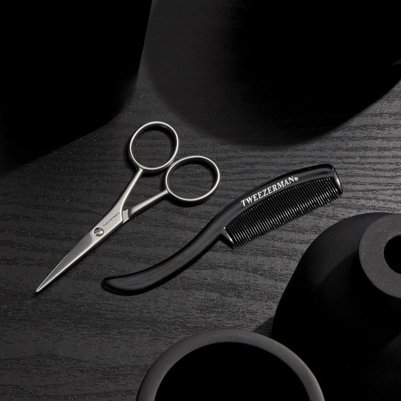 Tweezerman G.E.A.R. Moustache Scissors with Comb