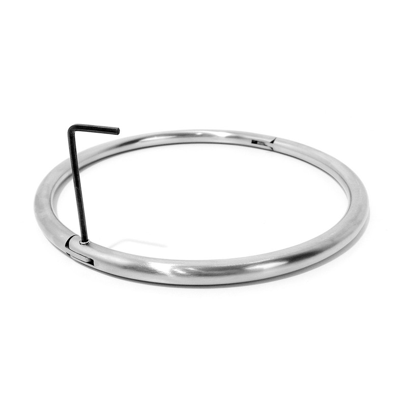 Cuffstore Eternity Collar in Brushed Satin Stainless Steel (slave collar,