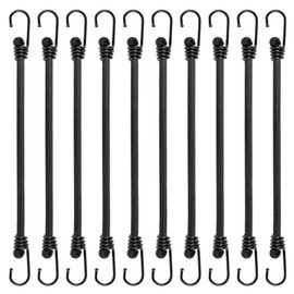 Bungee Cords With Hooks 24 Inch, 10 PCS Heavy Duty Bungee Cord, 8 mm Thick Bungee Straps, Elastic Straps With Hooks for Securing Tarps, Luggage, Tents, Bikes or Caravan Camping