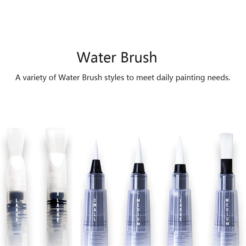 WANGCL 6 Pack Water Brush Assorted Tips Refillable Ink and