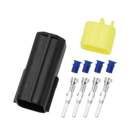 Partuto O2 Oxygen Sensor Socket Connector Plug Inner Male Wire Terminal Connector for Mazda Plastic Black Waterproof