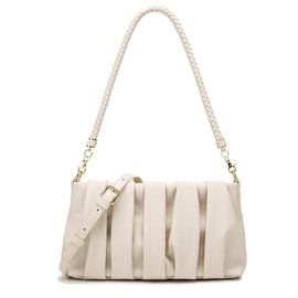 PAIRBIRDS Quilted Crossbody Bags for Women Small Shoulder bag Pouch Satchel bag Dumpling Handbag Hobo bag, Beige, Small