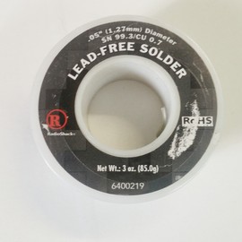 RadioShack SnCu 99.3/0.7 Lead-Free Solder, 0.050" Diameter - 3.0 oz. Spool