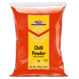Rani Chilli Powder (Mirchi) Ground Indian Spice 14oz (400g) ~ All Natural | Salt-Free | Vegan | No Colors | Gluten Friendly | NON-GMO | Kosher | Indian Origin