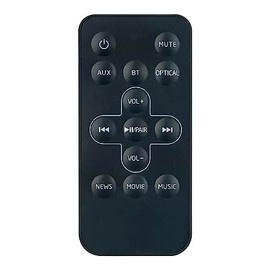 Beyution Replace Remote Control Work for Toshiba TRM-SBX210 TY-SBX210 TRM-SBX1000 TY-SBX1000 TRM-SBX130 TY-SBX130 TY-SBX130B 2.0 2.1 Channel Sound Bar System